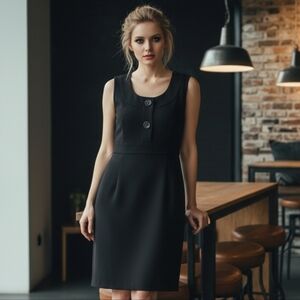 Ann Taylor LOFT  Black Sleeveless Sheath Dress